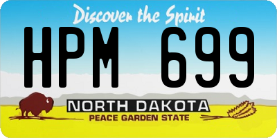 ND license plate HPM699