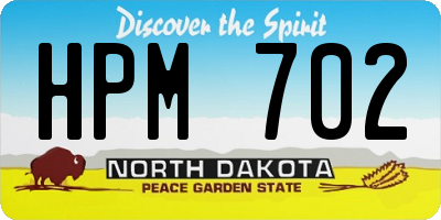 ND license plate HPM702