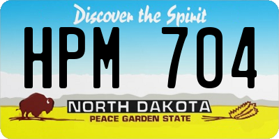 ND license plate HPM704