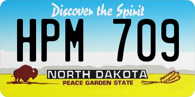 ND license plate HPM709
