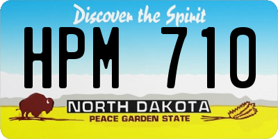 ND license plate HPM710