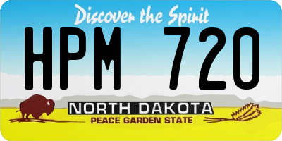 ND license plate HPM720