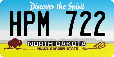 ND license plate HPM722