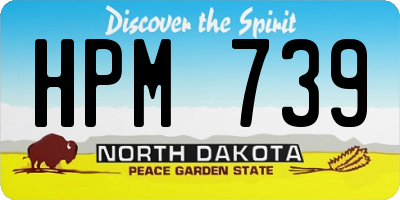 ND license plate HPM739