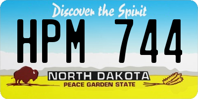 ND license plate HPM744