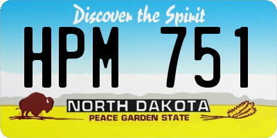 ND license plate HPM751