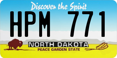 ND license plate HPM771