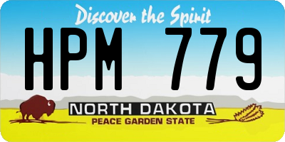 ND license plate HPM779