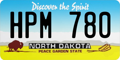 ND license plate HPM780