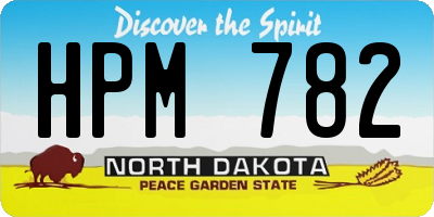ND license plate HPM782