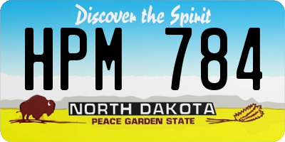 ND license plate HPM784