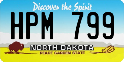 ND license plate HPM799