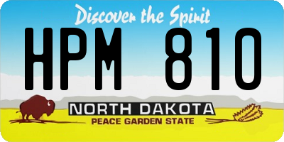 ND license plate HPM810