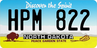 ND license plate HPM822