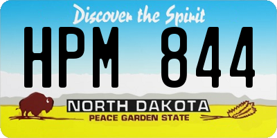 ND license plate HPM844