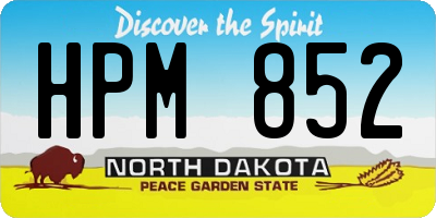 ND license plate HPM852