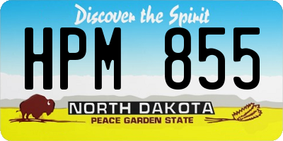ND license plate HPM855