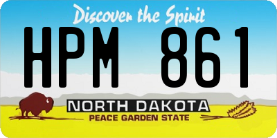 ND license plate HPM861