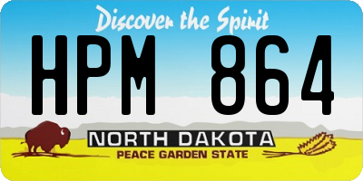 ND license plate HPM864