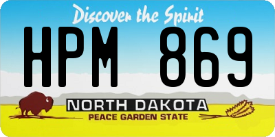 ND license plate HPM869