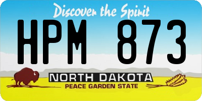 ND license plate HPM873