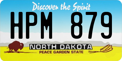 ND license plate HPM879
