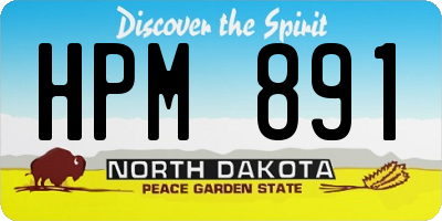 ND license plate HPM891