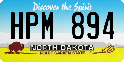 ND license plate HPM894