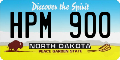 ND license plate HPM900