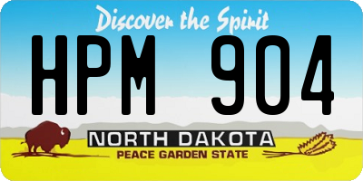ND license plate HPM904