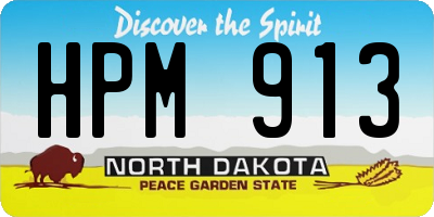ND license plate HPM913