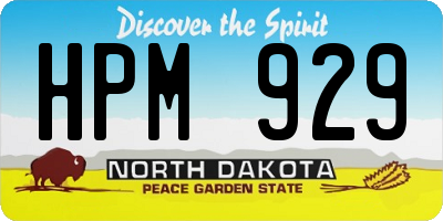 ND license plate HPM929