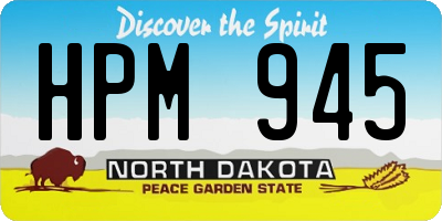 ND license plate HPM945