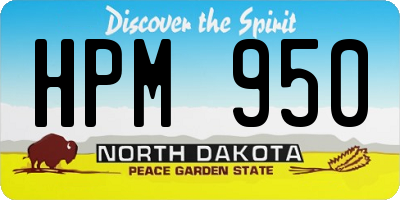 ND license plate HPM950