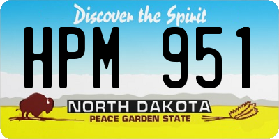 ND license plate HPM951