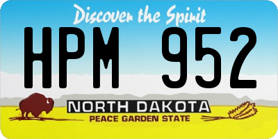 ND license plate HPM952
