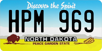 ND license plate HPM969