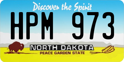 ND license plate HPM973