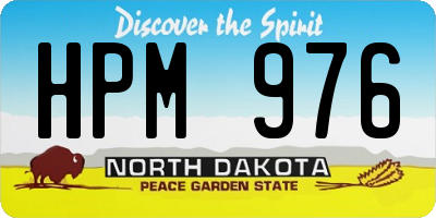 ND license plate HPM976