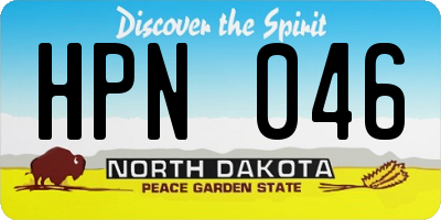 ND license plate HPN046