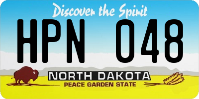 ND license plate HPN048