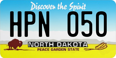 ND license plate HPN050