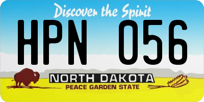 ND license plate HPN056