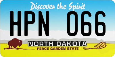 ND license plate HPN066