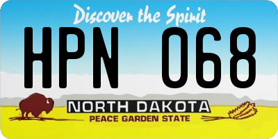 ND license plate HPN068