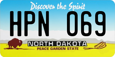 ND license plate HPN069