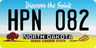 ND license plate HPN082