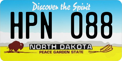 ND license plate HPN088