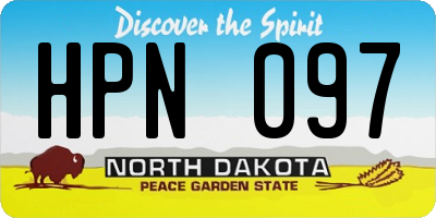 ND license plate HPN097