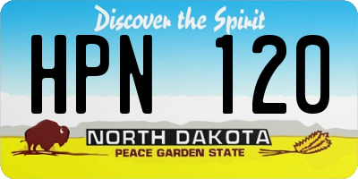 ND license plate HPN120